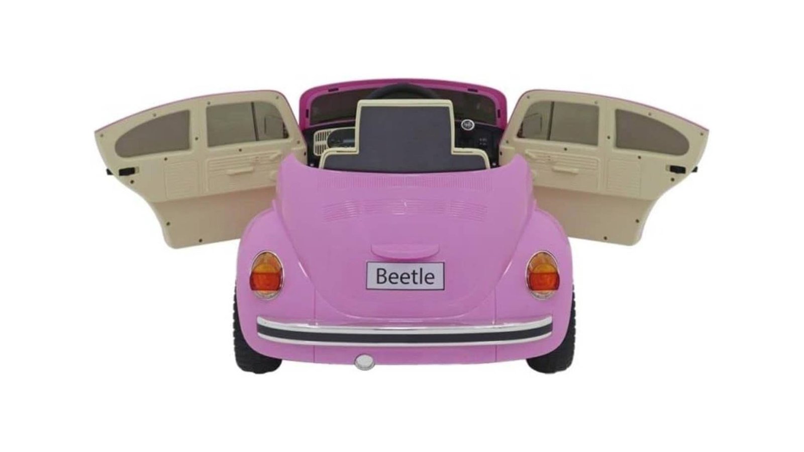 Fusca Rosa Clássico Elétrico com Controle Remoto