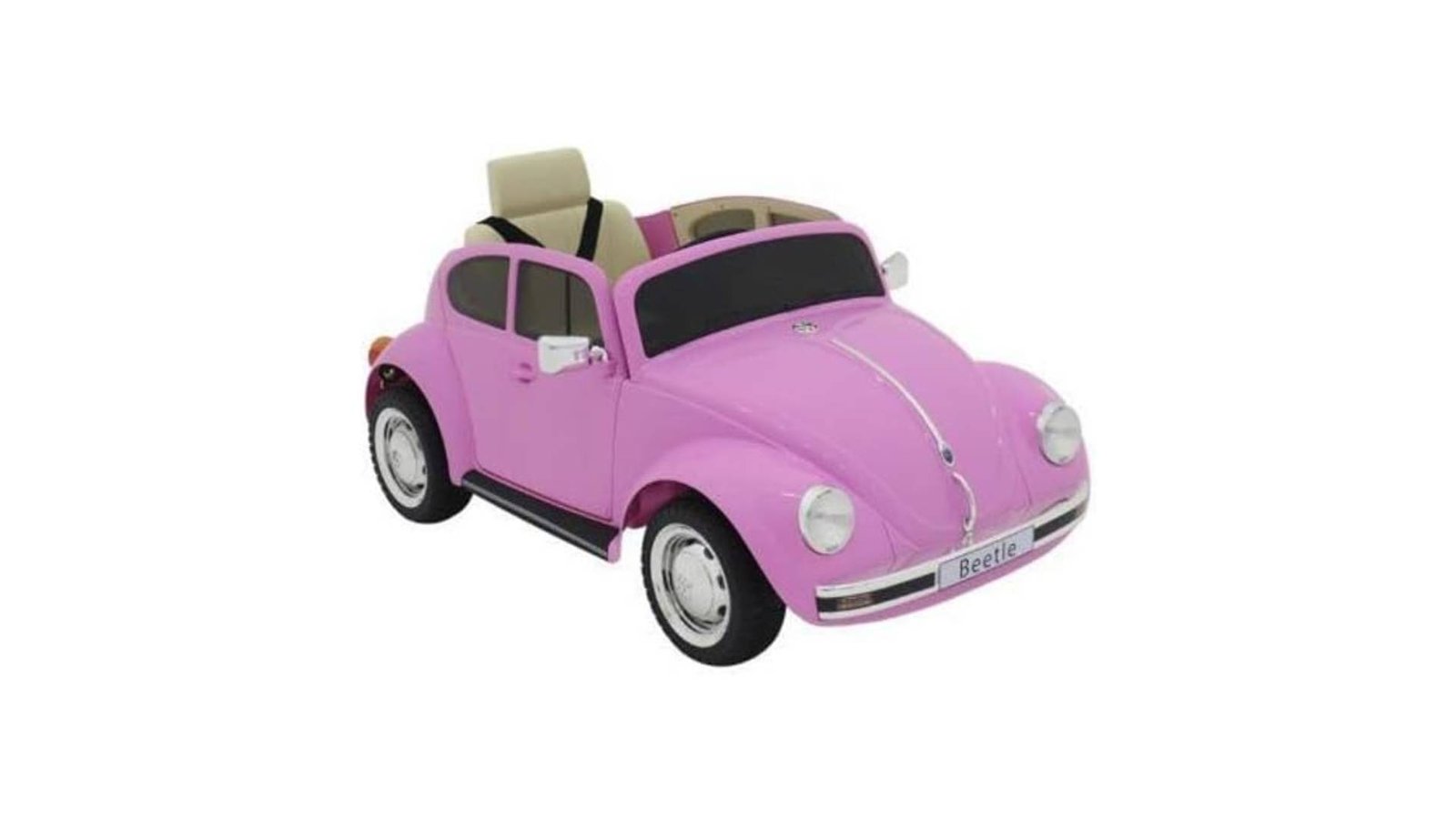 Fusca Rosa Clássico Elétrico com Controle Remoto